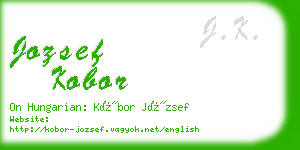 jozsef kobor business card